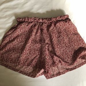 Maroon Silk Shorts